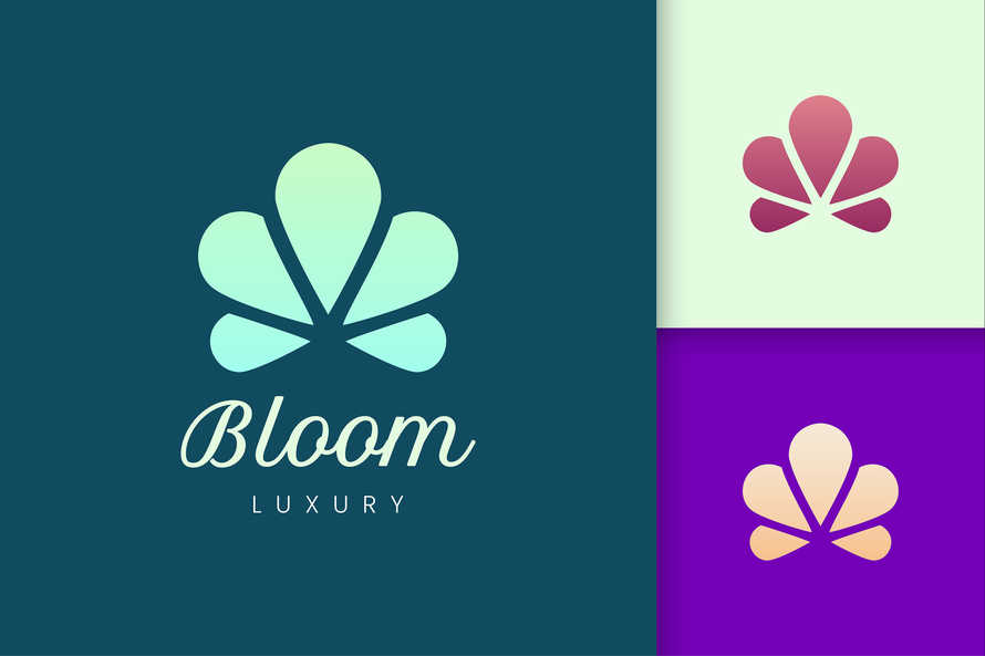 Flower Logo in Abstract and Clean Shape