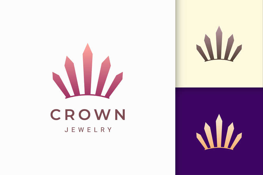 Crown or Jewelry Logo Template in Luxury