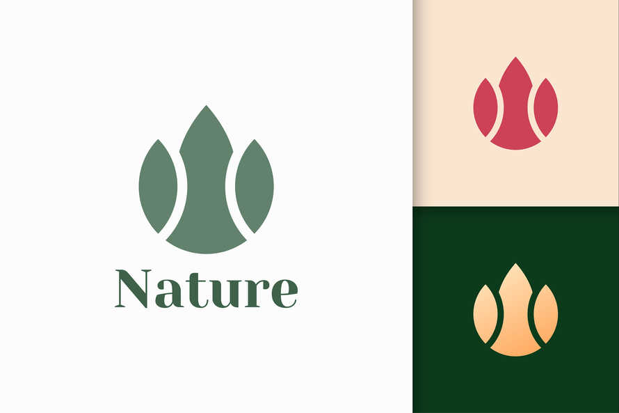Abstract Flower Logo in Luxury Style for Health and Beauty