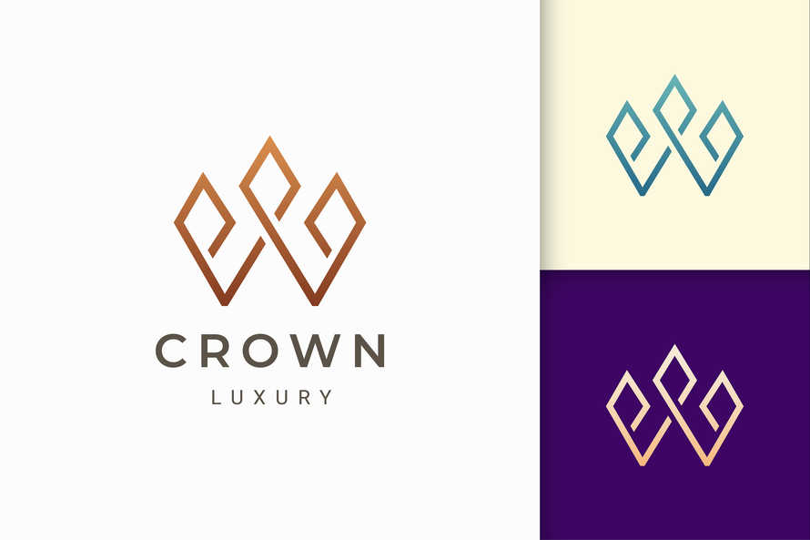 Simple Crown Logo in Luxury Shape