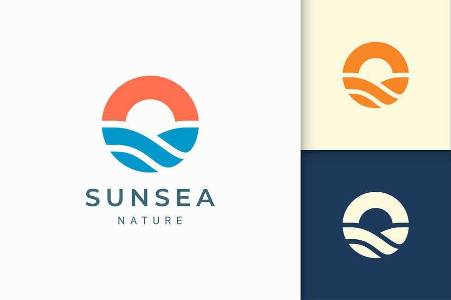 Beach or Coast Logo Template