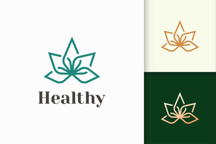 Beauty or Health Logo in Flower Shape for Wellness or Clinic