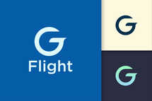 Simple Plane Logo With Letter G Shape