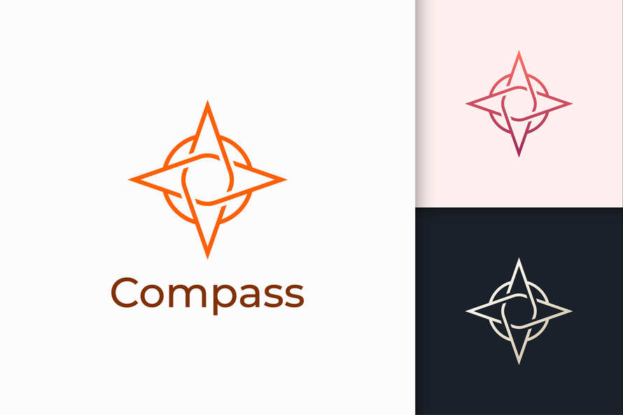 Compass Logo in Simple Shape