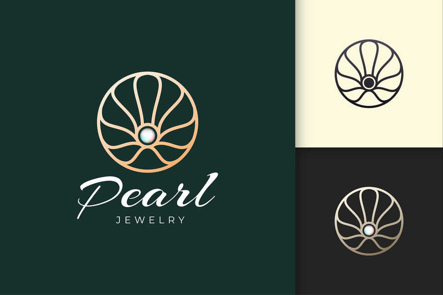 Luxury Pearl Logo Represent Jewelry or Beauty