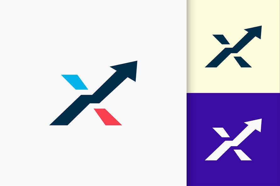 Initial Logo Technology in Letter X 