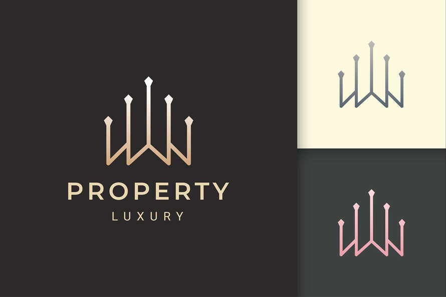 Property Logo in Futuristic Shape
