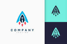 Startup Logo in Modern Rocket Shape
