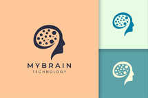 Head and Brain Logo for Technology