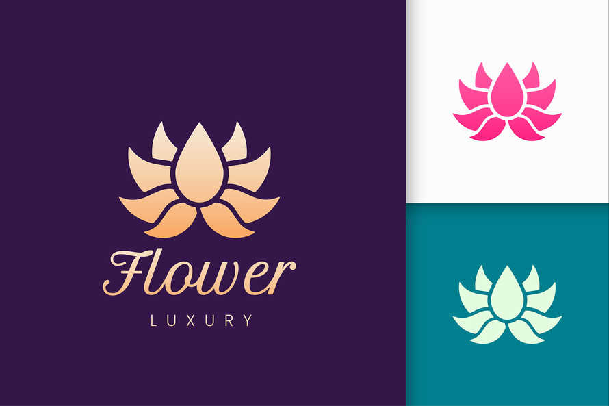 Luxury Lotus Flower Logo Template