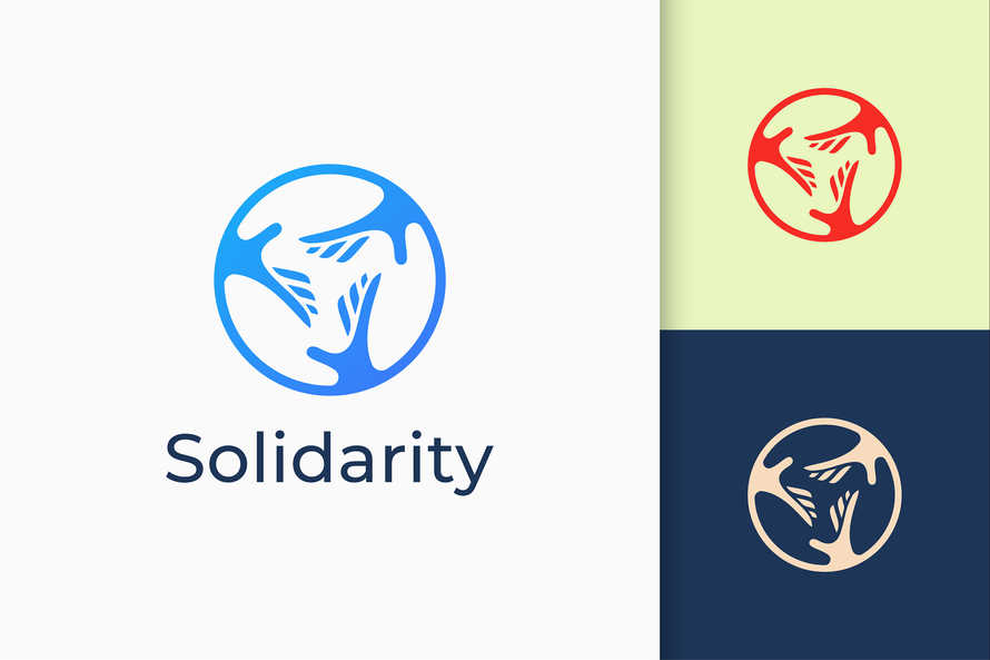 Solidarity or Charity Logo in Simple 