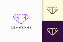 Luxury Gem or Jewel Logo in Diamond