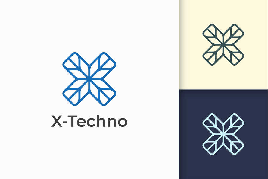 Modern Letter X Logo for Tech Company