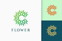 Flower Nature Logo in Letter C