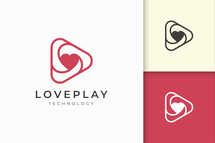 Romance On Love Logo Template