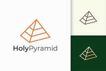 Triangle Pyramid Logo in Simple and Modern Shape