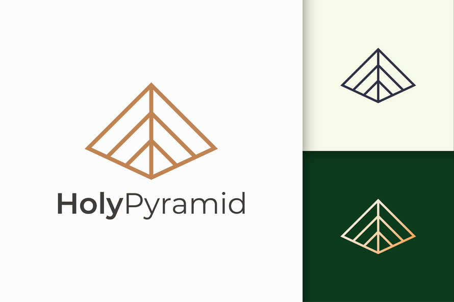 Triangle Pyramid Logo in Simple and Modern Shape
