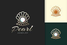 Luxury Pearl Logo Represent Jewelry or Gem