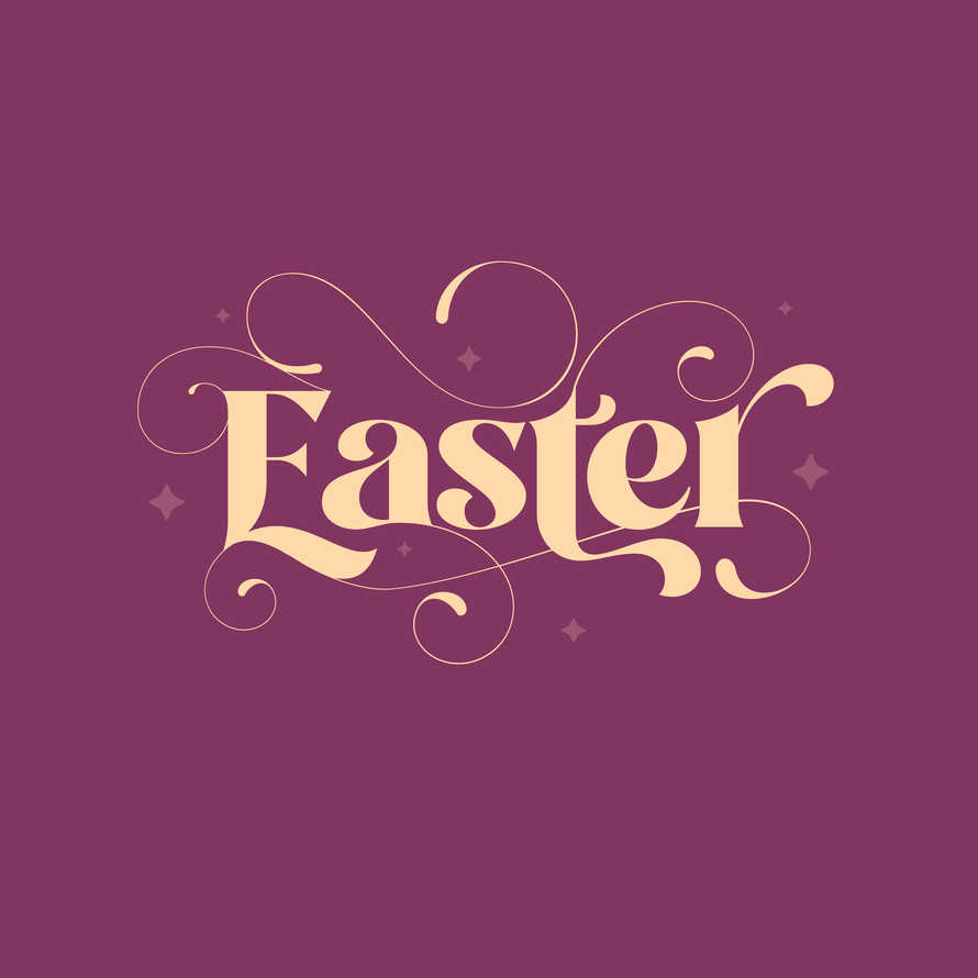 Easter title lettering