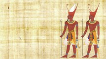 All Egypt Pharaoh and Lower Egypt Pharaoh on a Papyrus Background