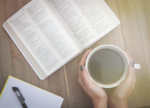 bible study with coffee