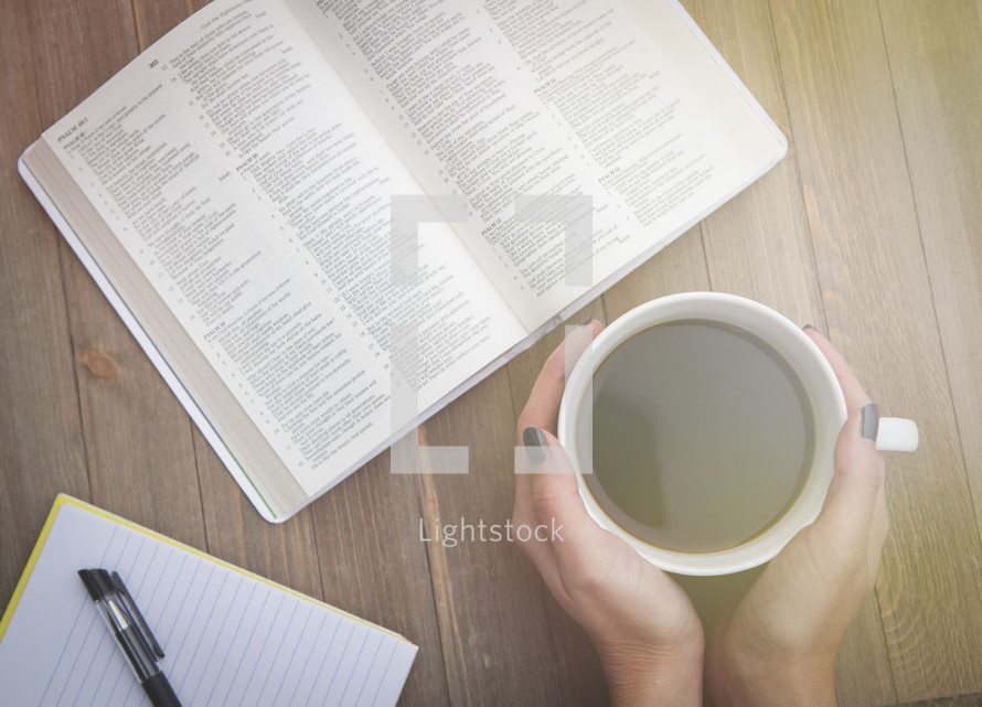 bible study with coffee