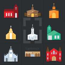 church building icons 