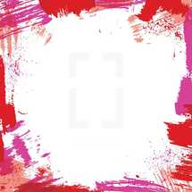 pink and red paint stroke border