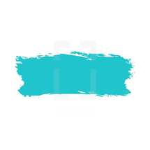 The teal turquoise paint brush stroke is drawn by hand. Paintbrush drawing on canvas. Hand-drawn brushstroke green blue texture on paper. Rectangle shape. The graphic element saved as a vector illustration in the EPS file format for used in your design projects. 
