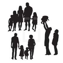 extended family silhouettes