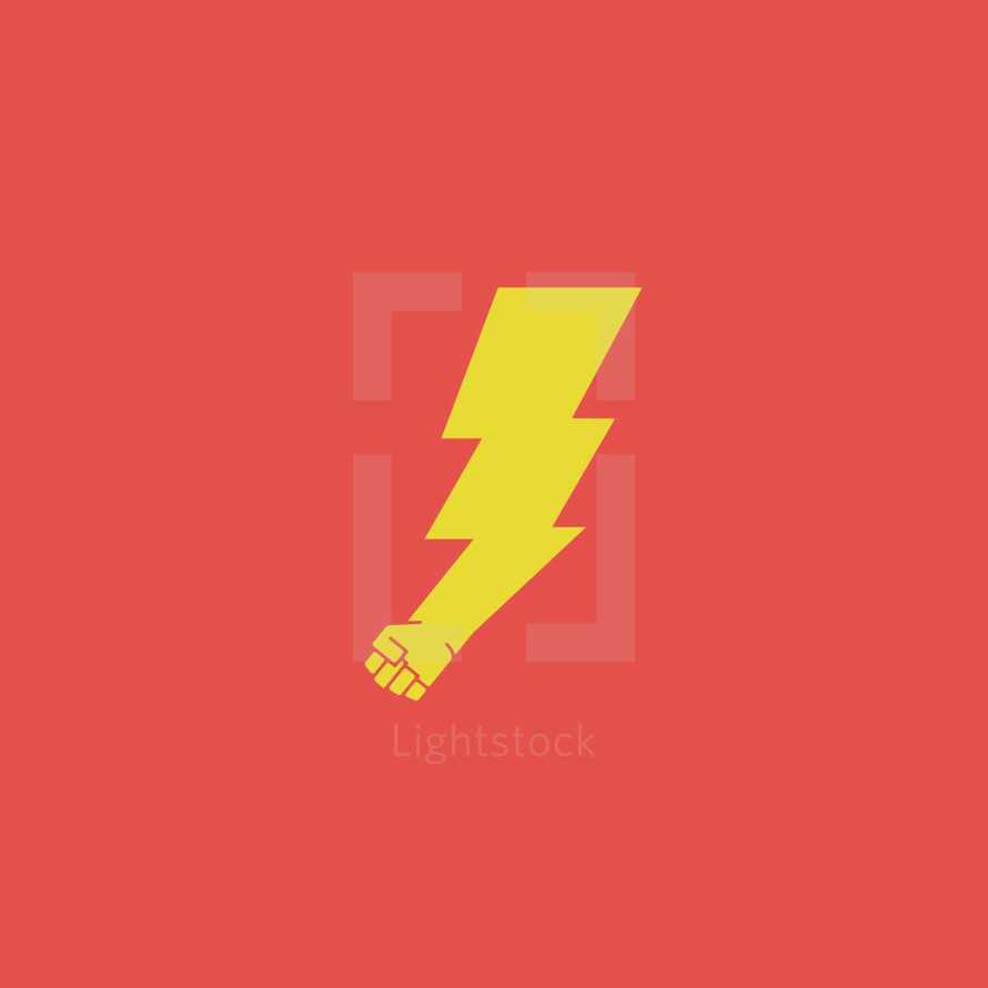 fist lightning 