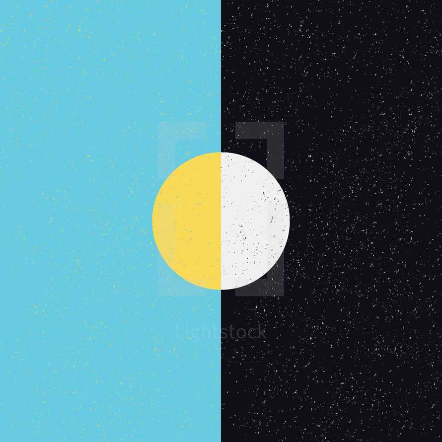 night and day illustration.