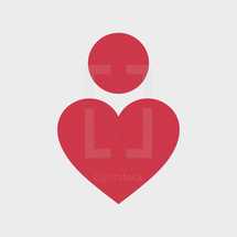 heart person icon