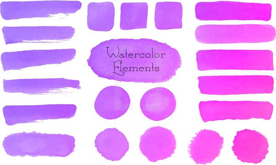 watercolor elements 