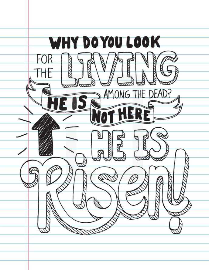 Why do you look to the living among the dead? He is not here he is risen!