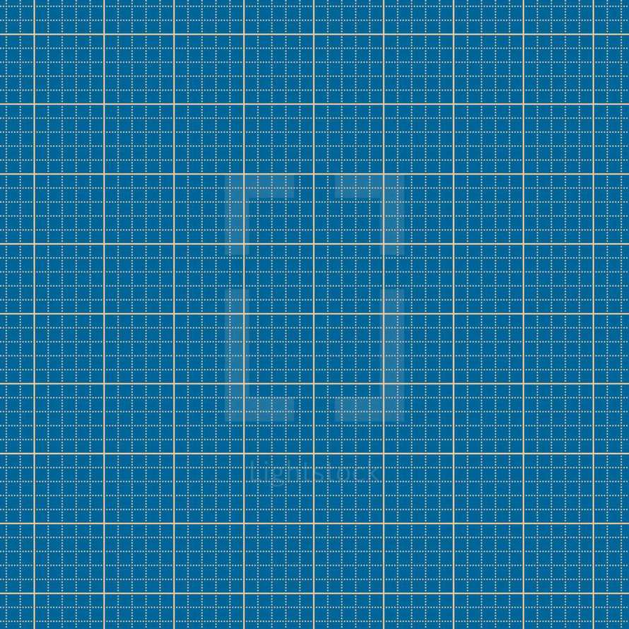 Blue grid graph paper. Graph paper background. Blueprint grids background. Engineering paper. 5 squares per inch. Blue background.