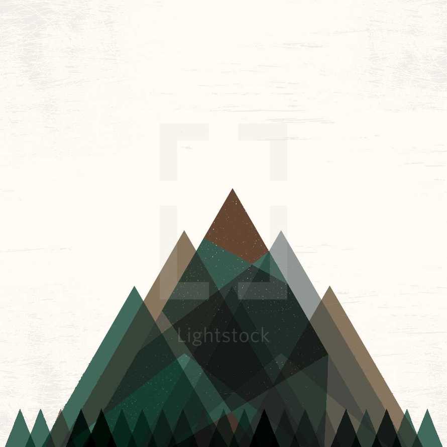 abstract mountains illustration.