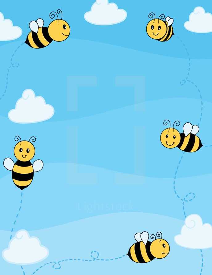 cartoon bees 