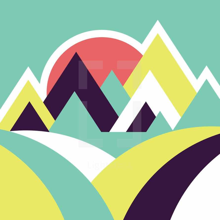 abstract mountains 