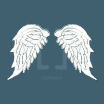 A pair of angel wings.