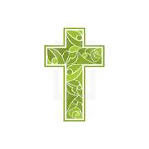 green decorative cross 