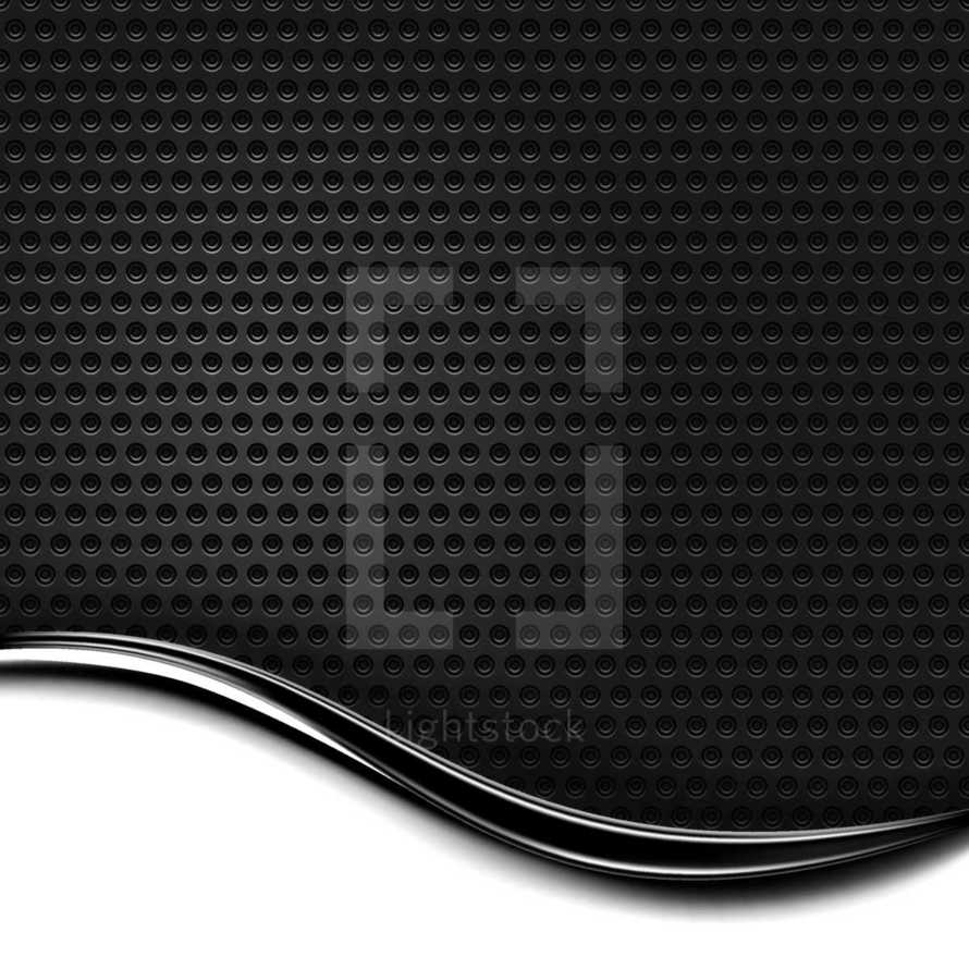 chrome background. Black and white template background. Dark metal perforation texture with chrome metal strip. The graphic element saved as a vector illustration in the EPS file format for used in your design projects. 