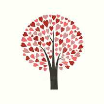 heart tree icon.