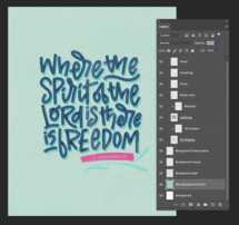Layered  Verse Lettering