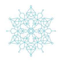 geometric snowflake illustration 