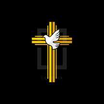 dove and cross icon 