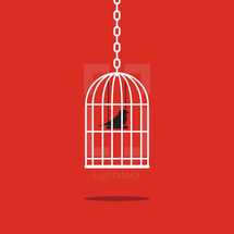 bird cage illustration. 