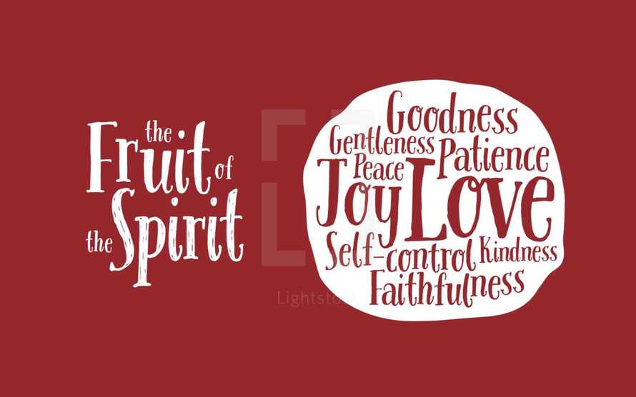 The fruit of the spirit vector graphic.
