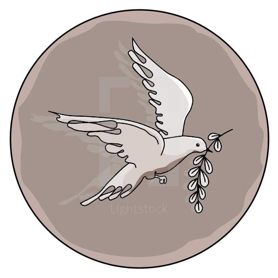 dove with an olive branch 