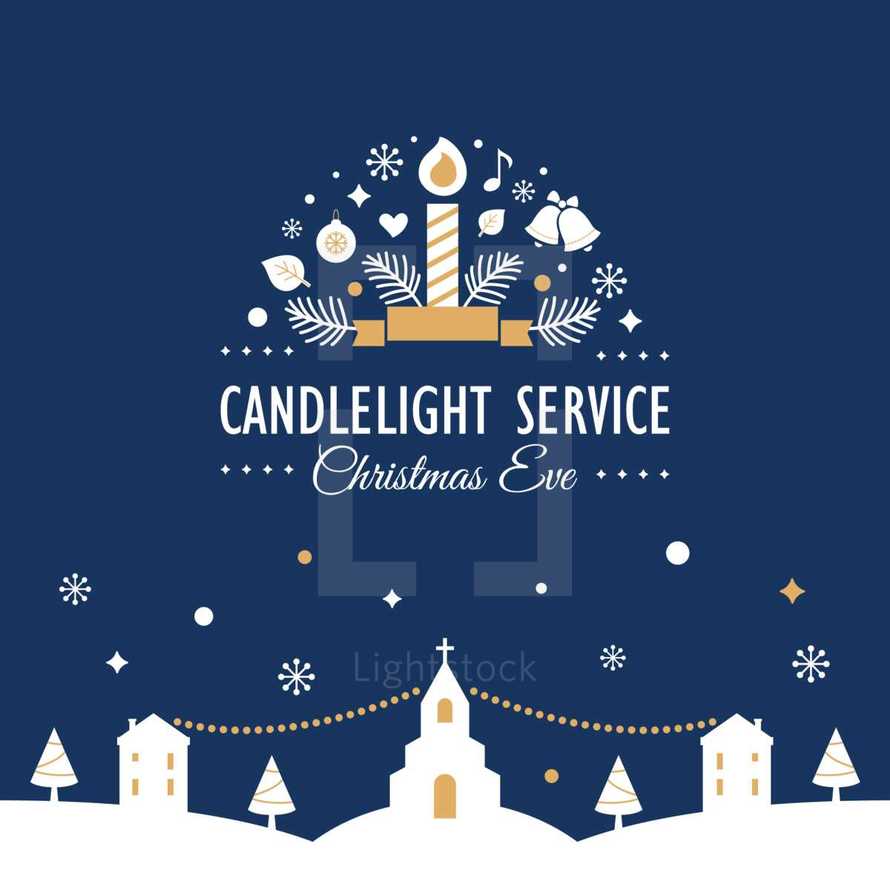 Christmas Eve Candlelight Service Invitation